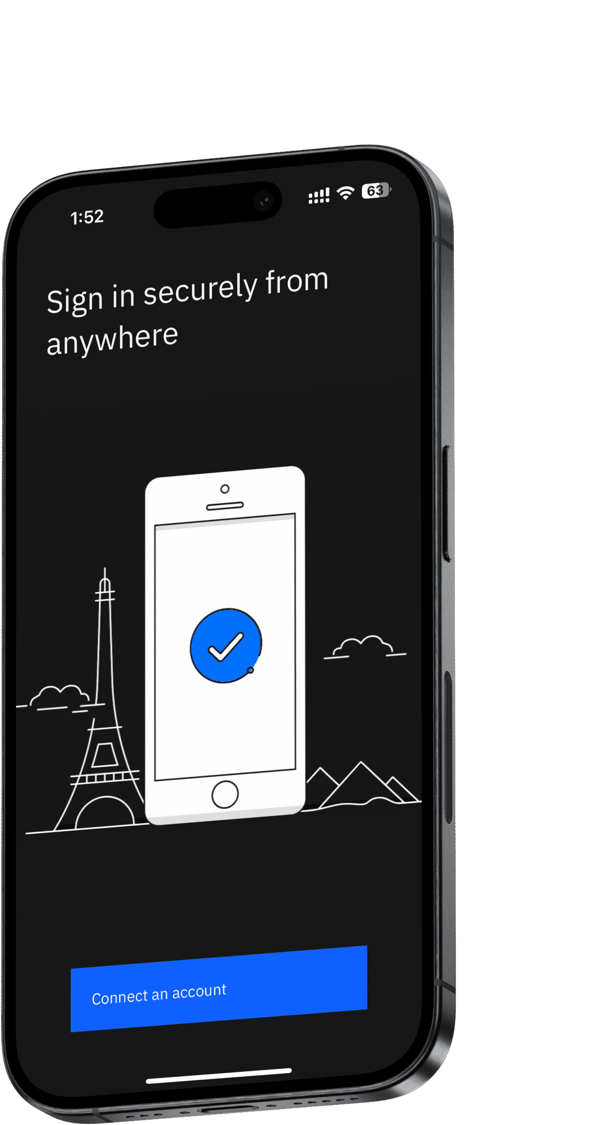 IBM Security Verify app running on an iPhone